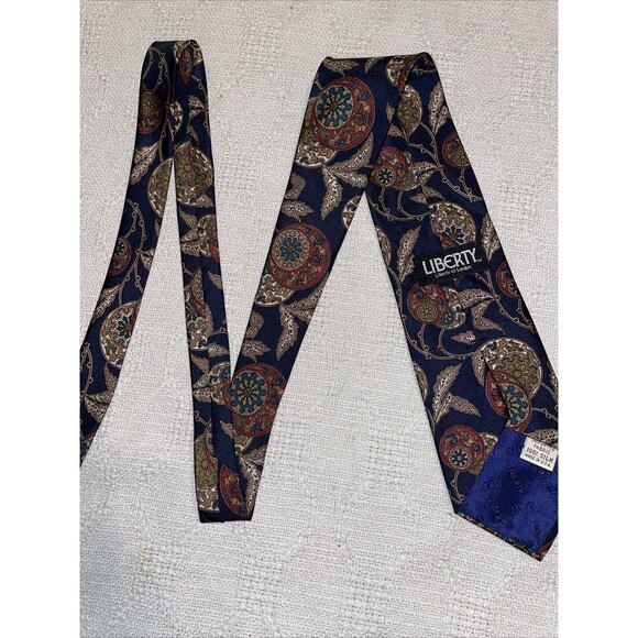 Liberty Of London Men’s Dress Tie Size 56” 3.75” Black Floral Business Formal - Picture 10 of 12